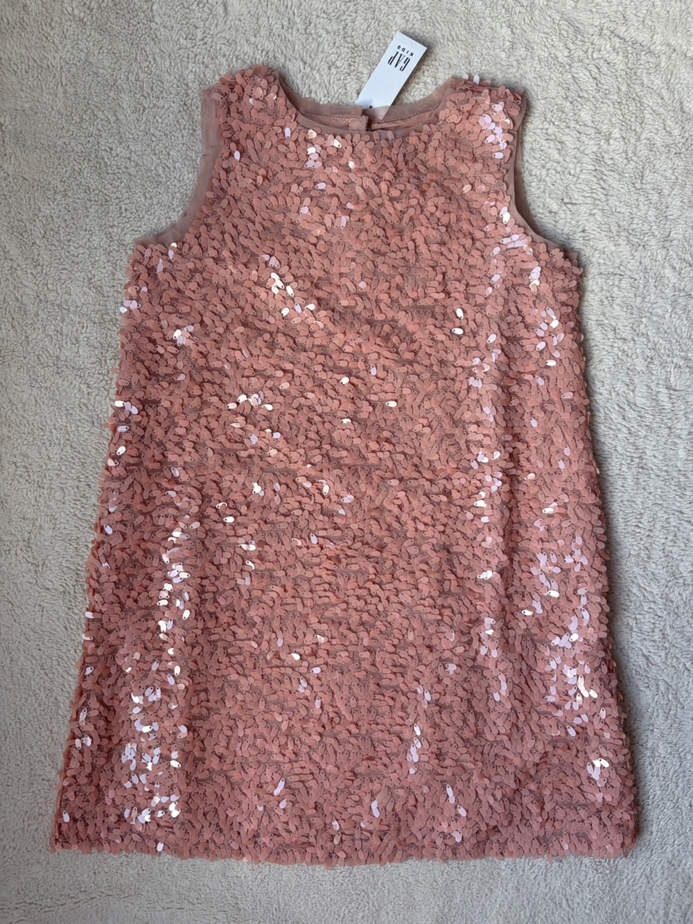 NWT GAP Girls' Rose Sequin A-Line Dress Size Small 6-7